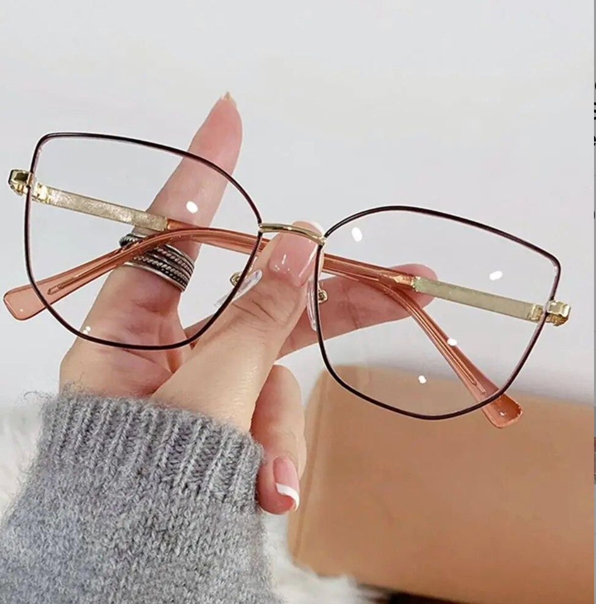Fashion Blue Light Blocking Eyeglasses — Anti Screen Fatigue Cat Eye Metal Frame | Multiple Colours