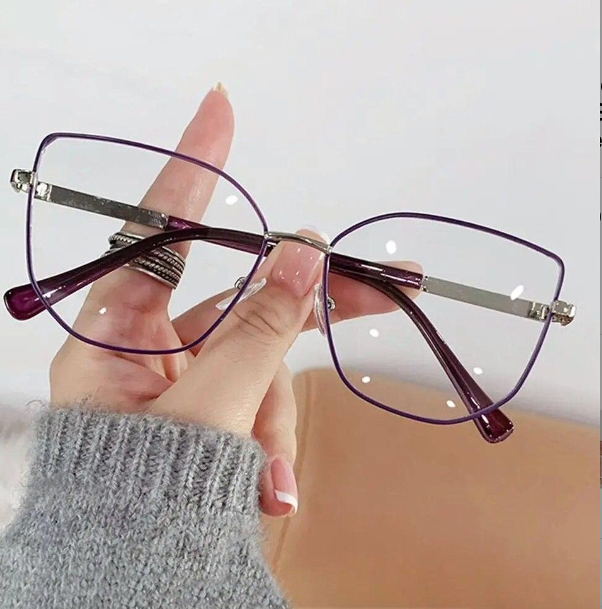 Fashion Blue Light Blocking Eyeglasses — Anti Screen Fatigue Cat Eye Metal Frame | Multiple Colours