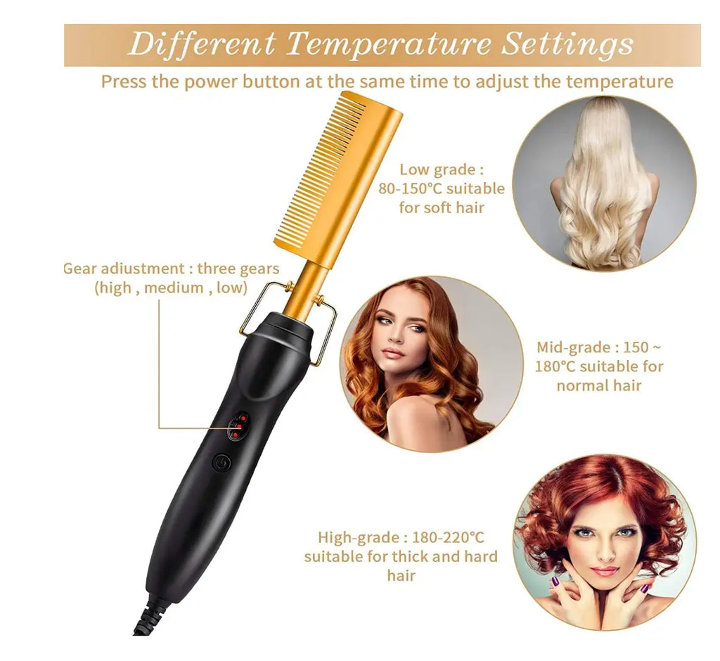 Hot Comb Hair Straightener.