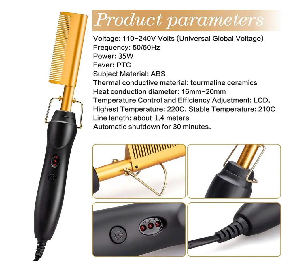 Hot Comb Hair Straightener.