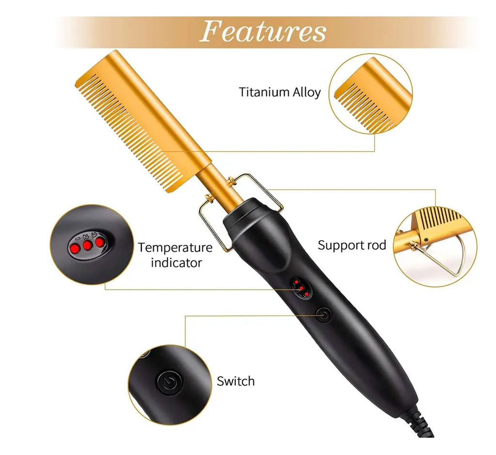 Hot Comb Hair Straightener.