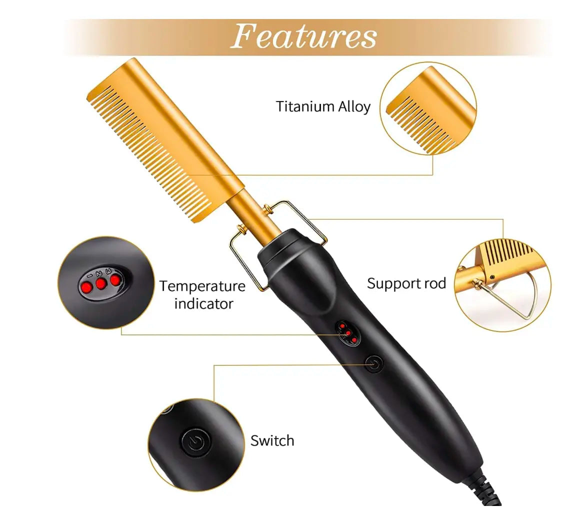 Hot Comb Hair Straightener.