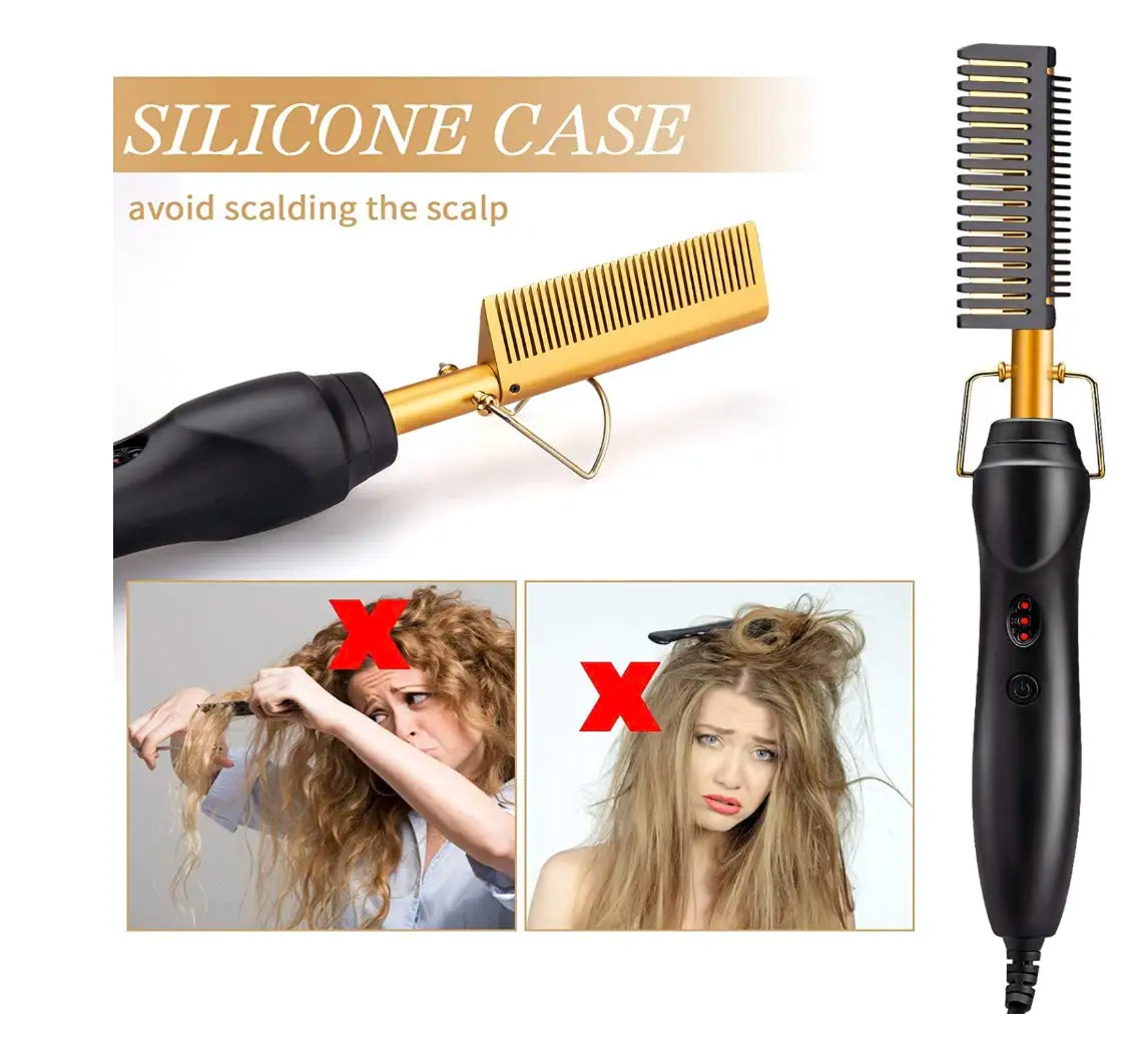 Hot Comb Hair Straightener.