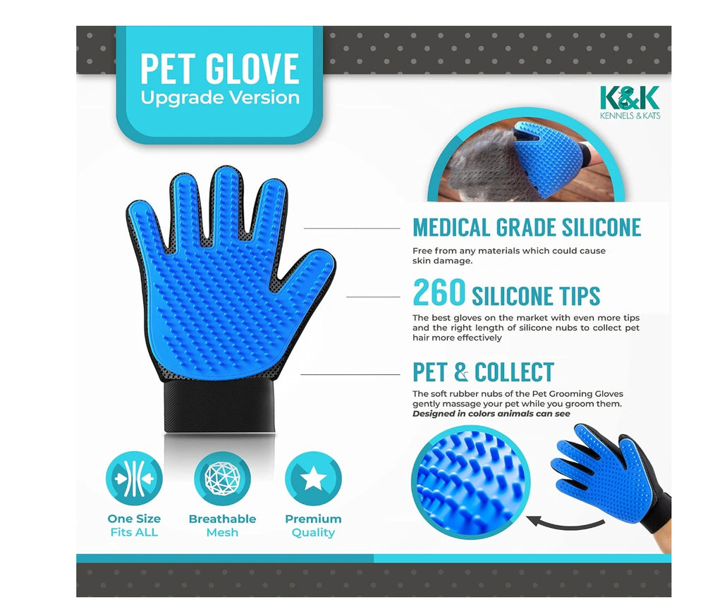 Pet Grooming and Deshedding Glove