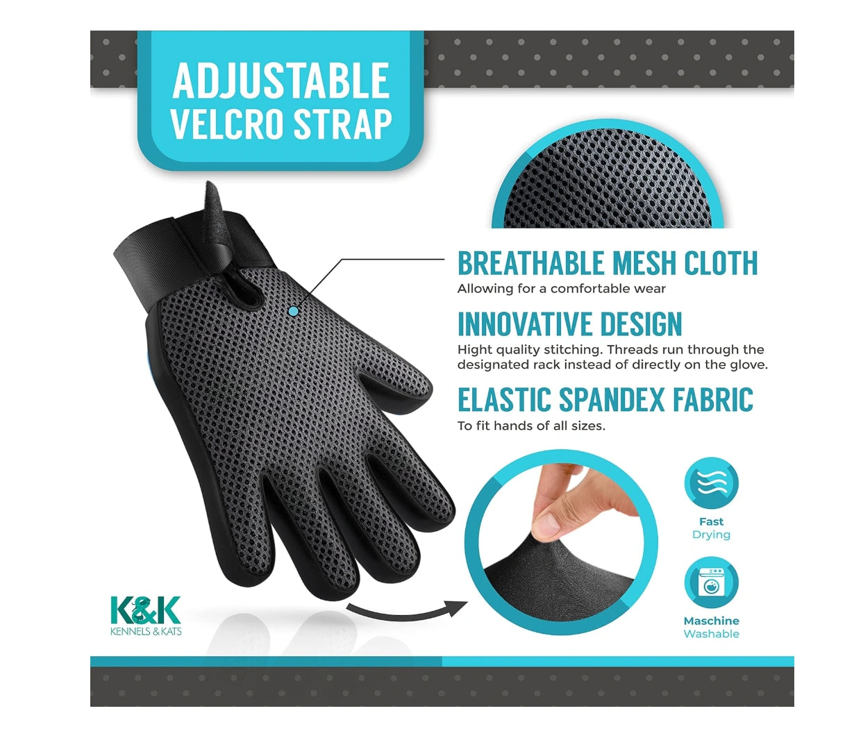 Pet Grooming and Deshedding Glove