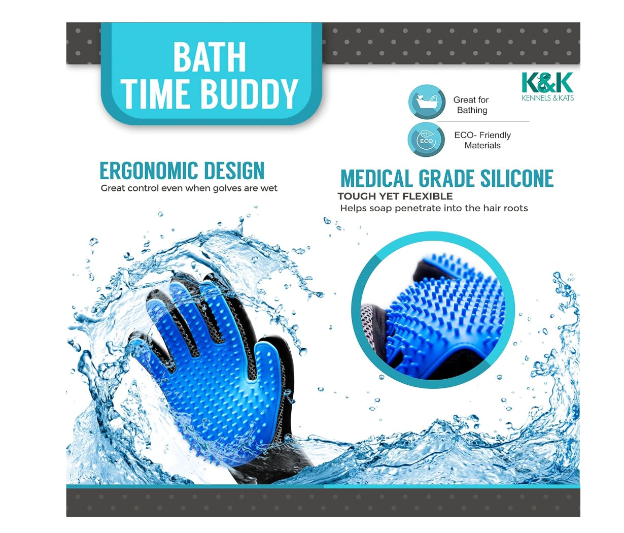 Pet Grooming and Deshedding Glove
