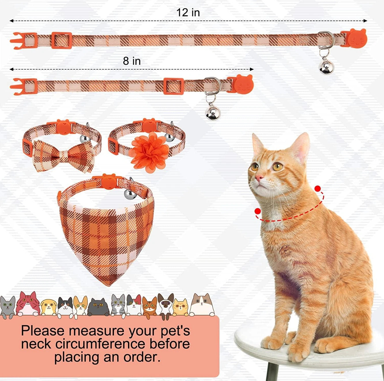 VKPETFR Breakaway Cat Collar Set
