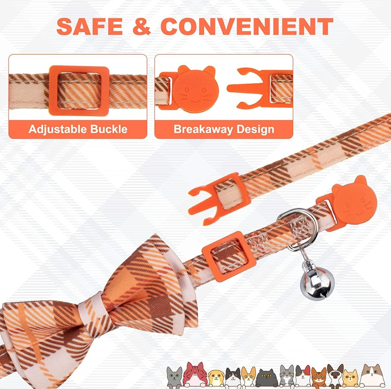 VKPETFR Breakaway Cat Collar Set