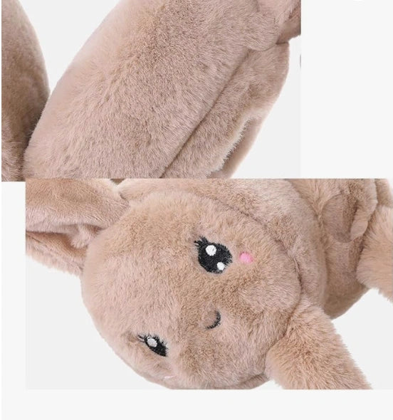 Plush movable ear winter earmuff