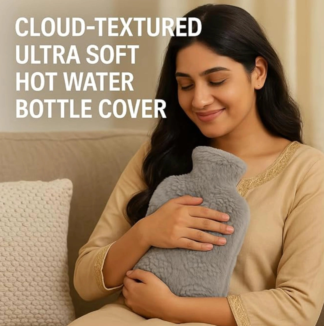 Plush-Covered Hot Water Bottle