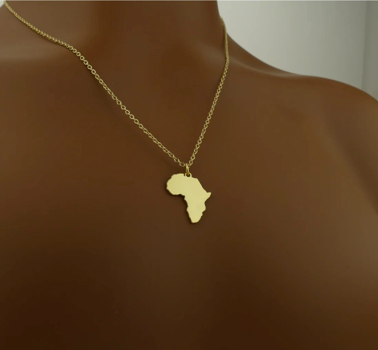 Africa Map Necklace
