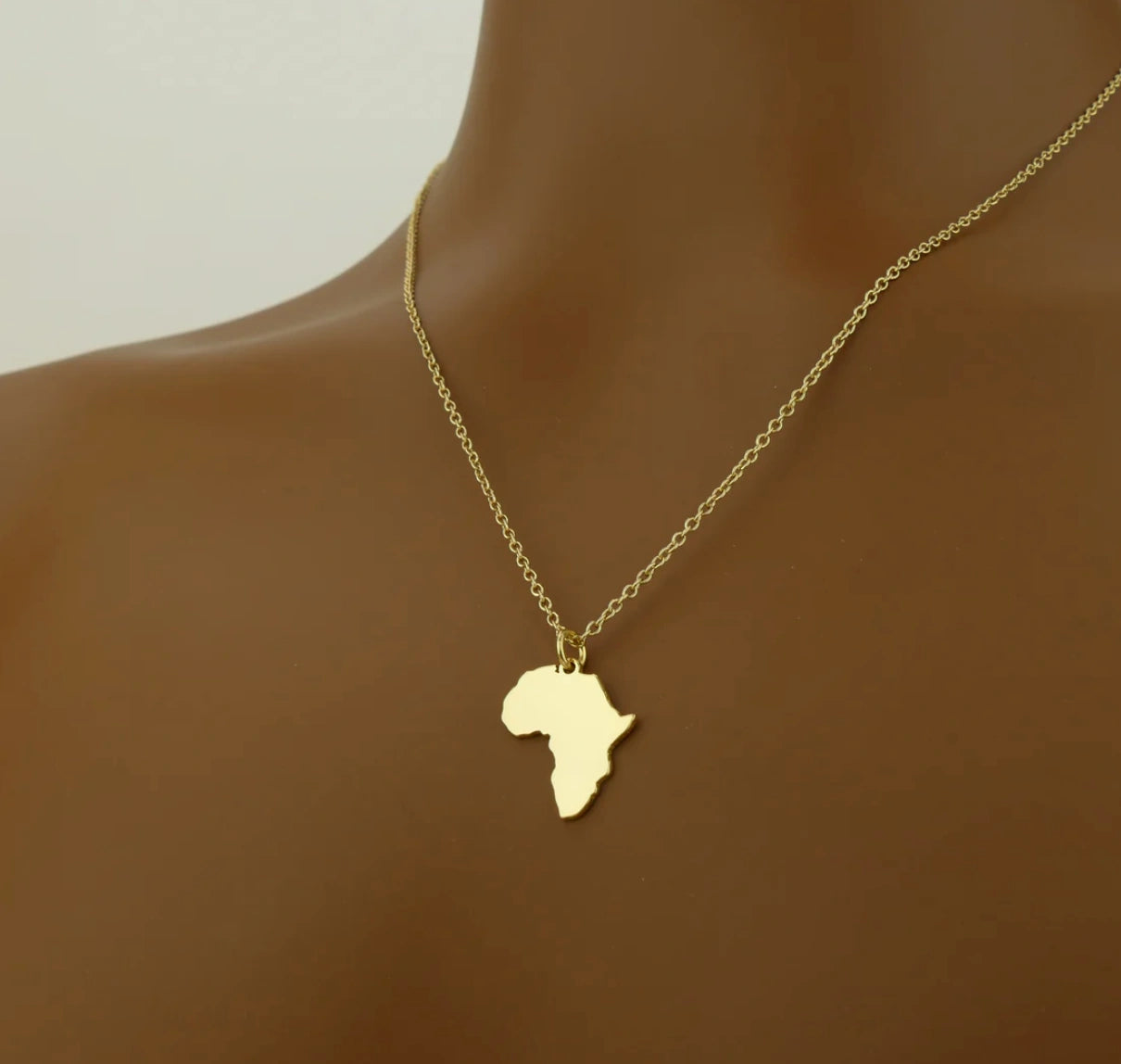 Africa Map Necklace