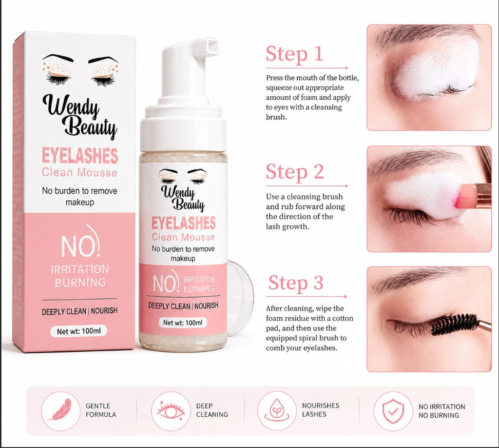 Wendy Beauty Eyelashes Clean Mousse.