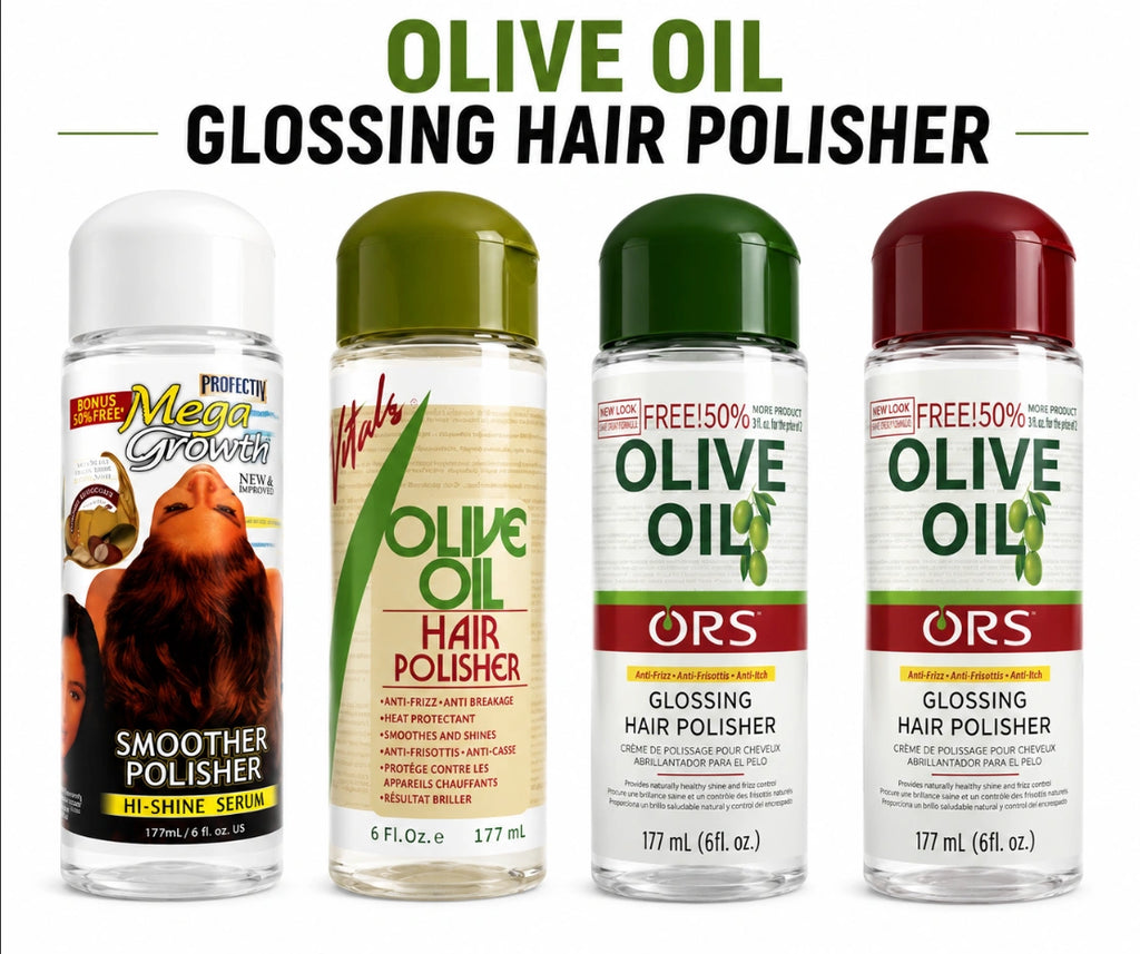 ORS Olive Oil Glossing Hair Polisher (177 mL / 6 fl oz bottle).