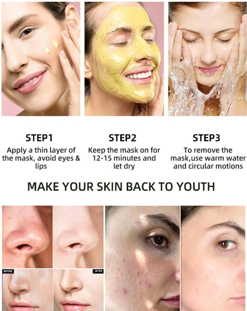 GuanJing Natural Care Turmeric Clay Mask (Plant Extracts Complex).