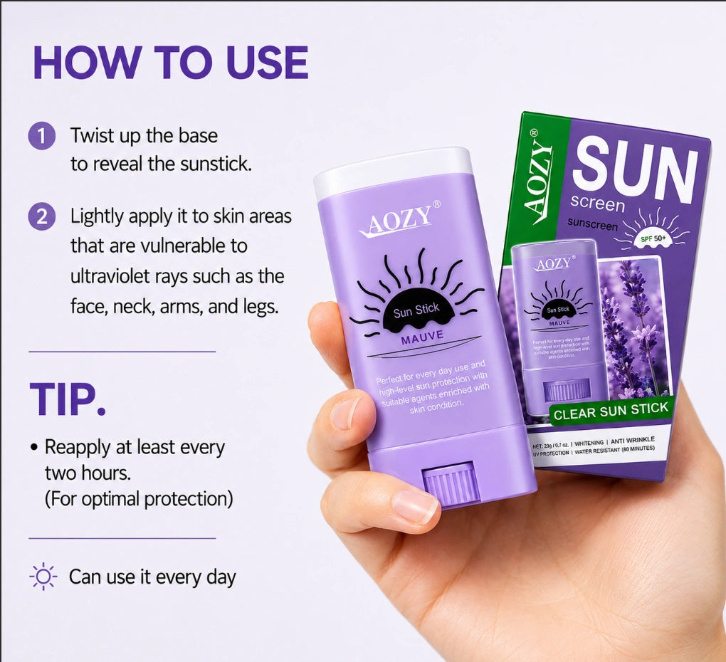 Aozy Sunscreen Clear Sun Stick (SPF 50+ / PA++++).