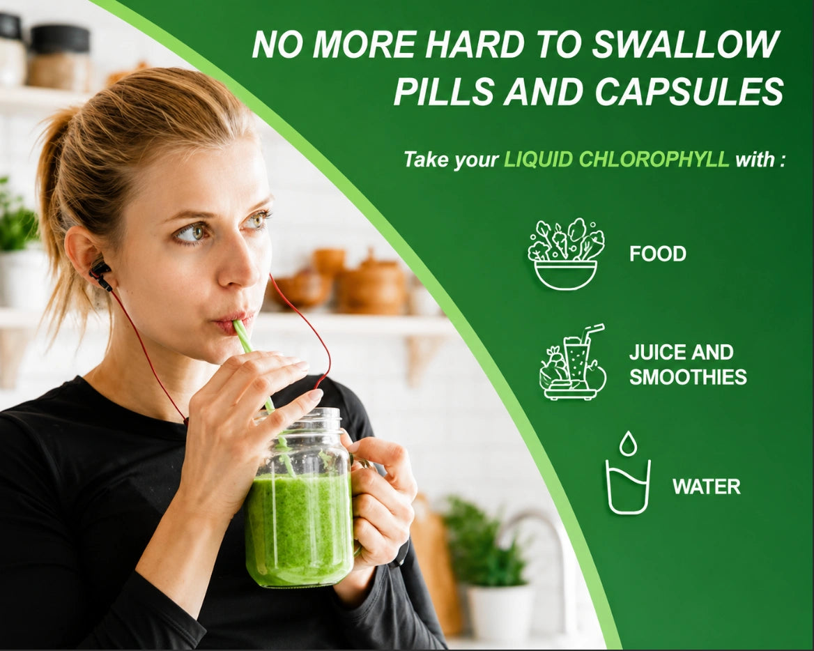 Hydro Spark Chlorophyll Drops (50 ml dropper bottle).