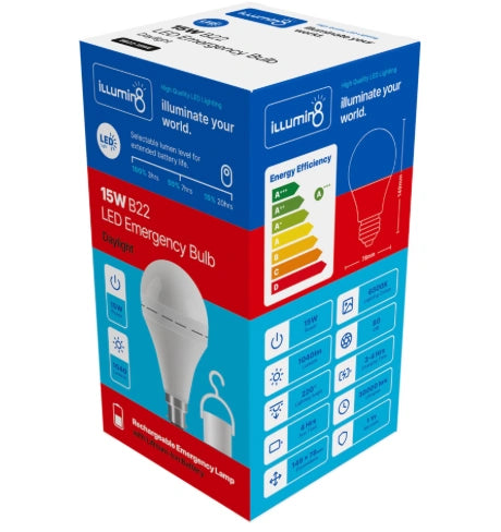 illumin8 15W B22 LED Emergency Bulb