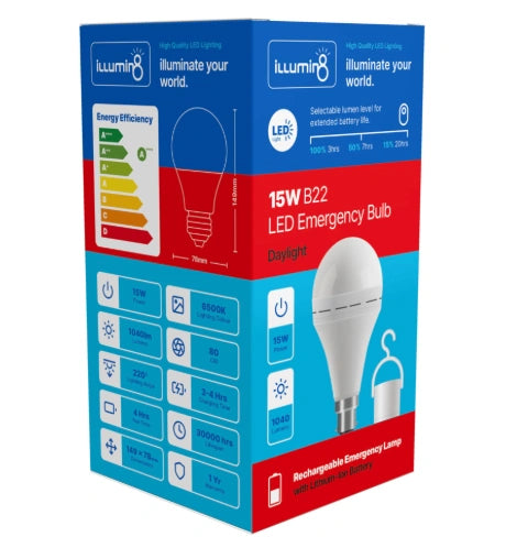 illumin8 15W B22 LED Emergency Bulb