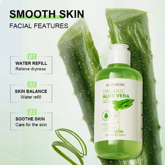 Kormesic Organic Aloe Vera Gel (200ml)