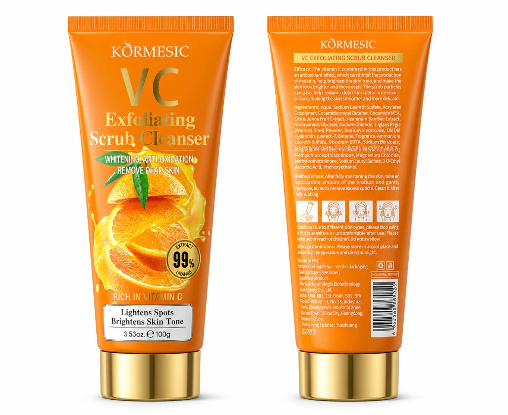 Kormesic Vitamin C (VC) Exfoliating Scrub Cleanser (100g / 3.53oz.).