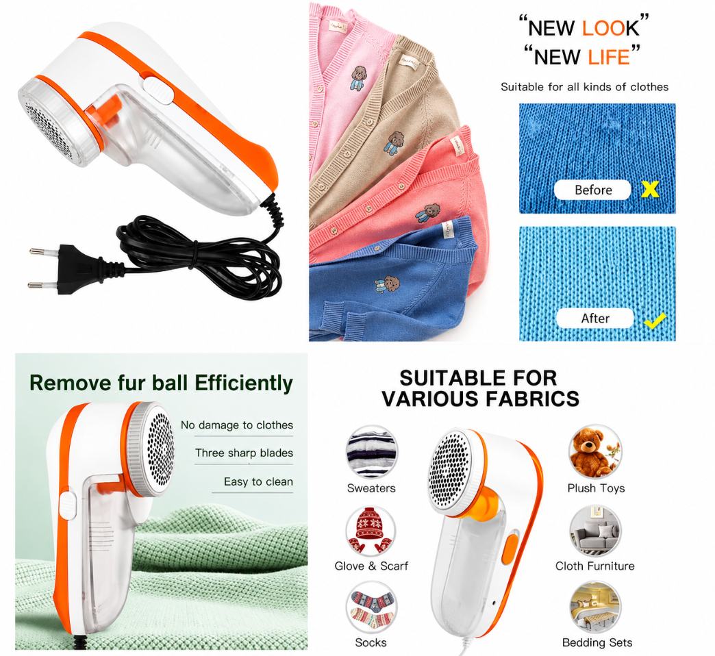 Electric fabric lint remover
